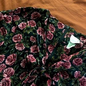 Vintage desert rose dress, slimming, flare, tie accent